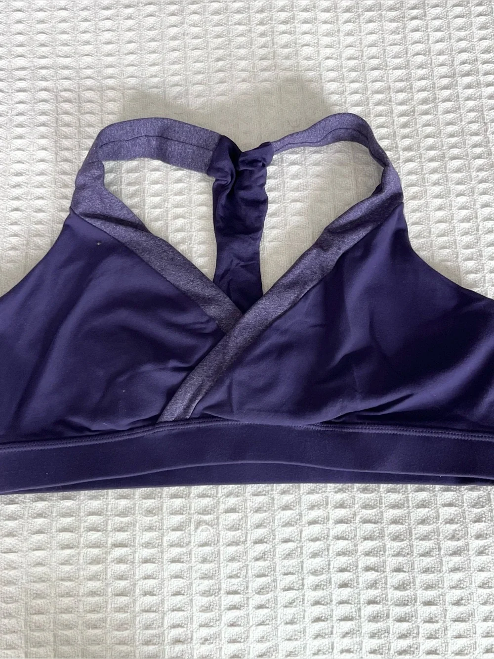 lululemon athletica Deep Purple wrap front Racerback Sports Bra size 12
